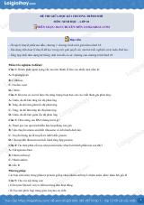 Đề thi giữa kì 1 Sinh 10 Cánh diều - Đề số 10